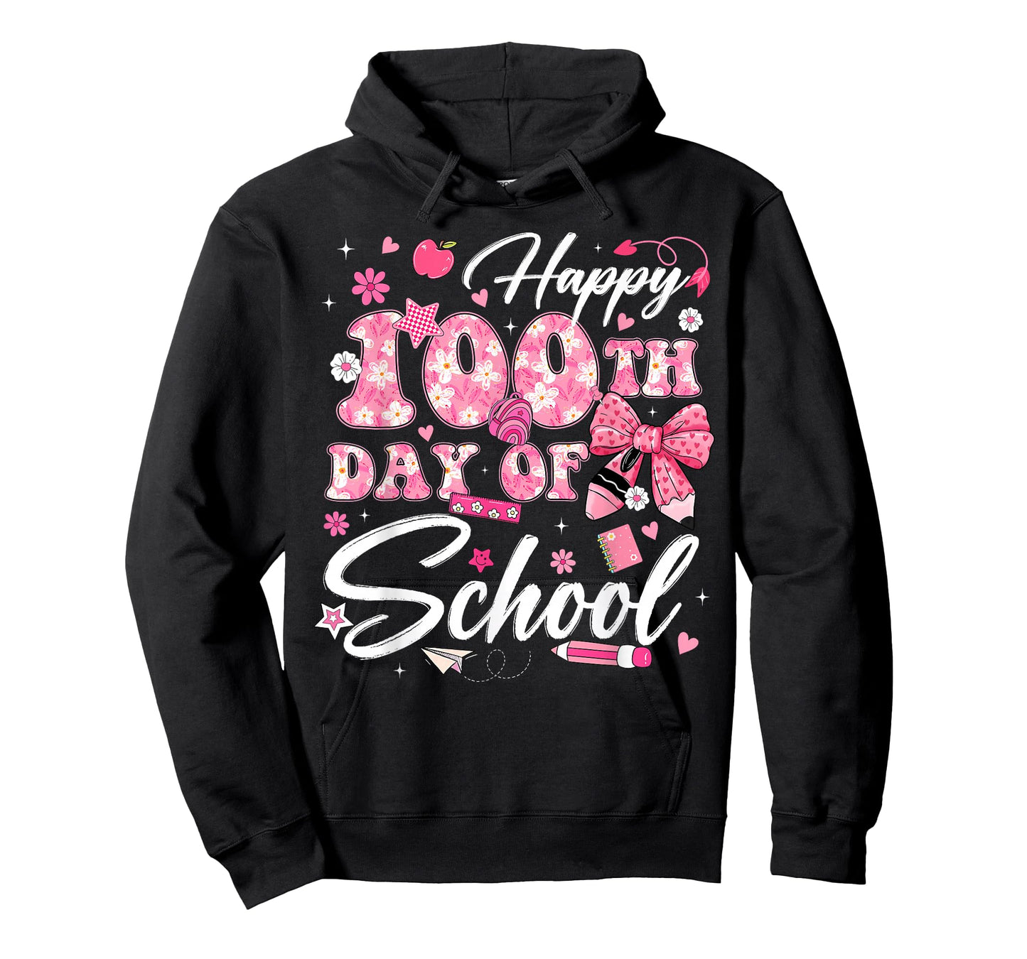 100th Day of School 100 Days Coquette Bow Teacher Floral T-Shirt