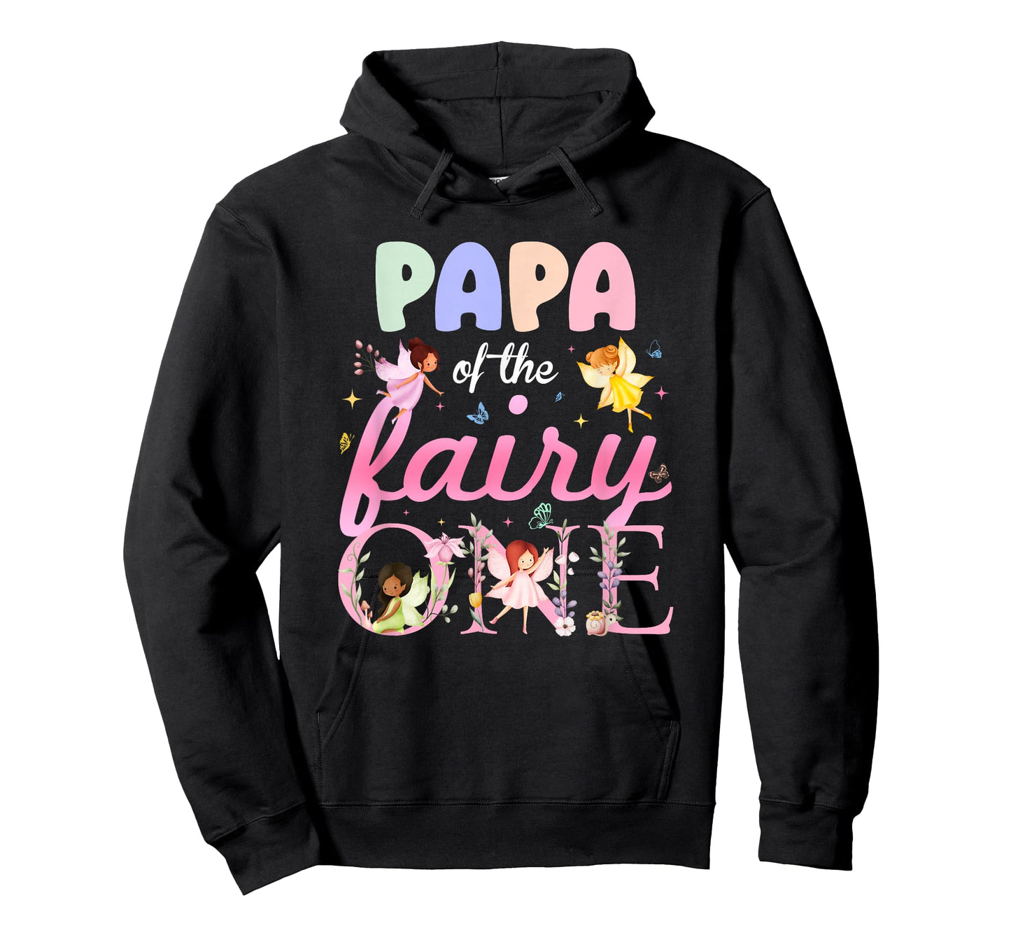 Papa of The Fairy One 1St Birthday Girl Family Matching T-Shirt