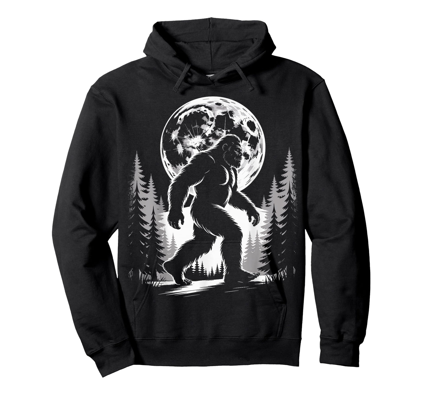 Bigfoot Moonlight Sasquatch Forest Cryptid Outdoor Moon T-Shirt