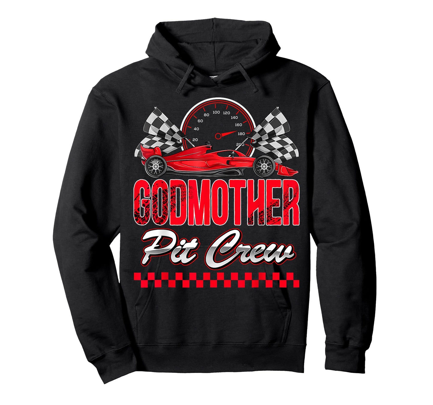 Godmother Pit Crew Racing Family Race Car Birthday Boy T-Shirt