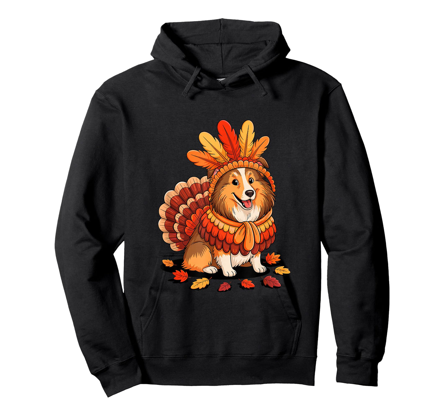 Thanksgiving Turkey Shetland Sheepdog Sheltie T-Shirt
