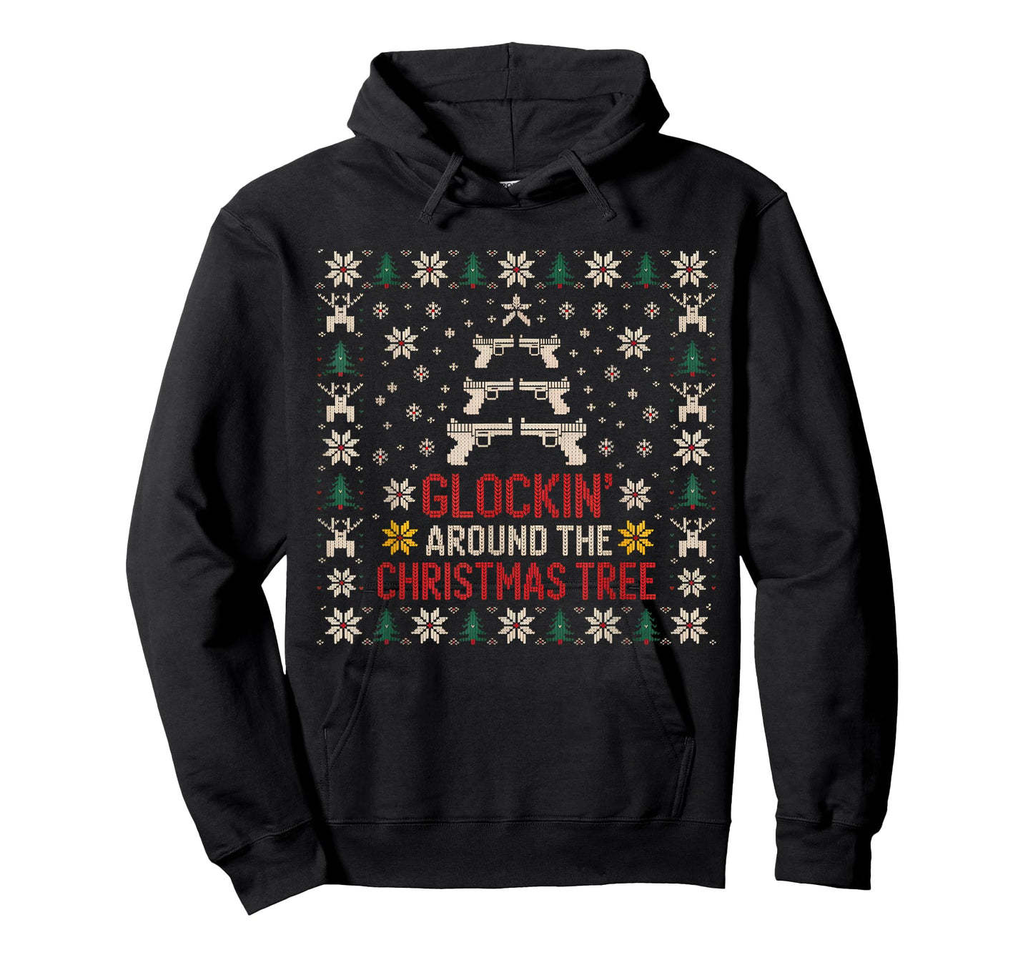 Glockin’ Around The Christmas Tree Gun Owner Ugly Xmas T-Shirt