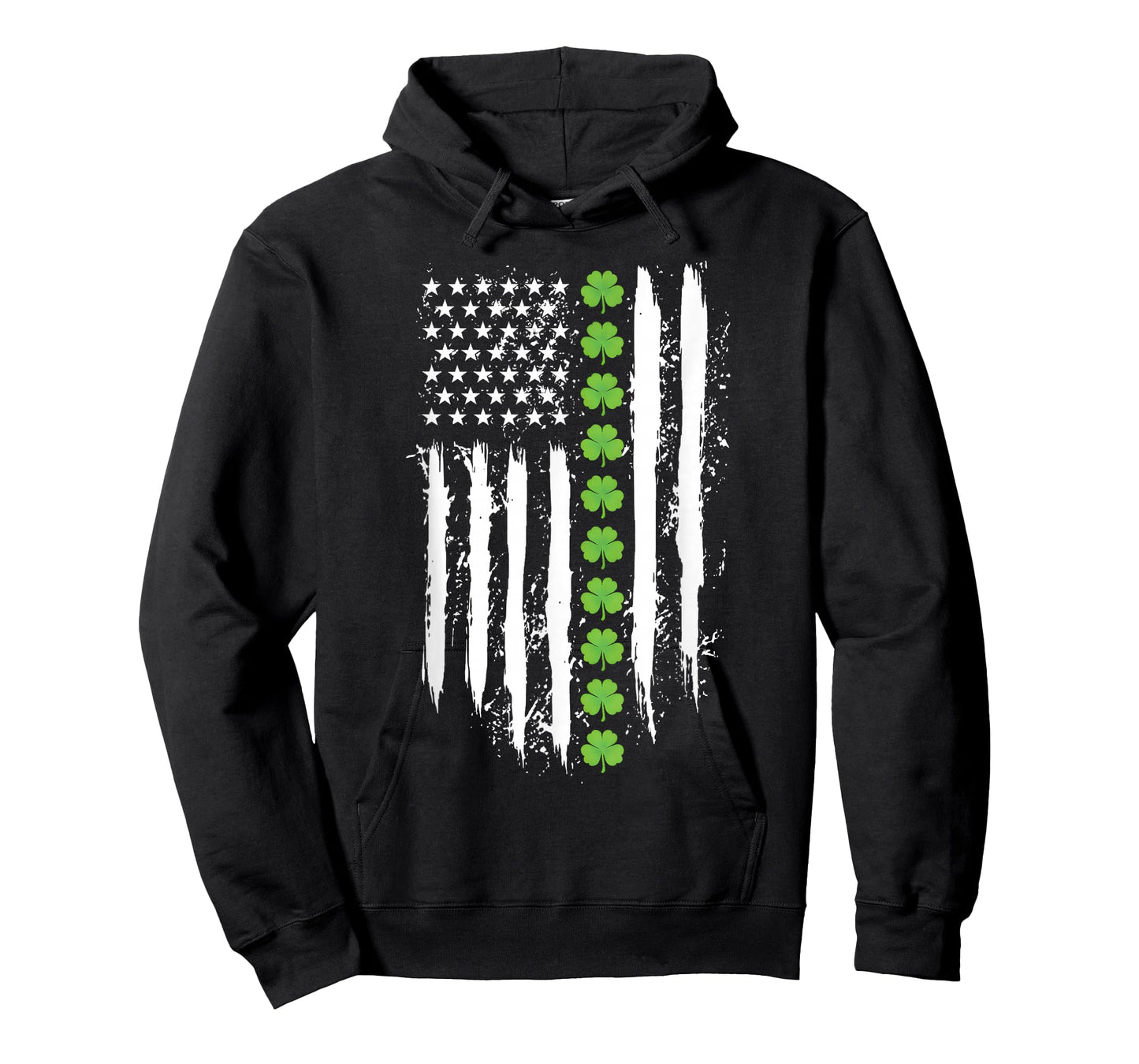 St Patricks Day Shamrock US American Flag Patriotic Lover T-Shirt