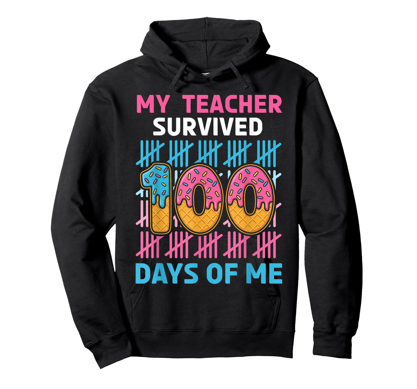 Funny School My Teachers Survived 100 Days of Me Student Kid T-Shirt