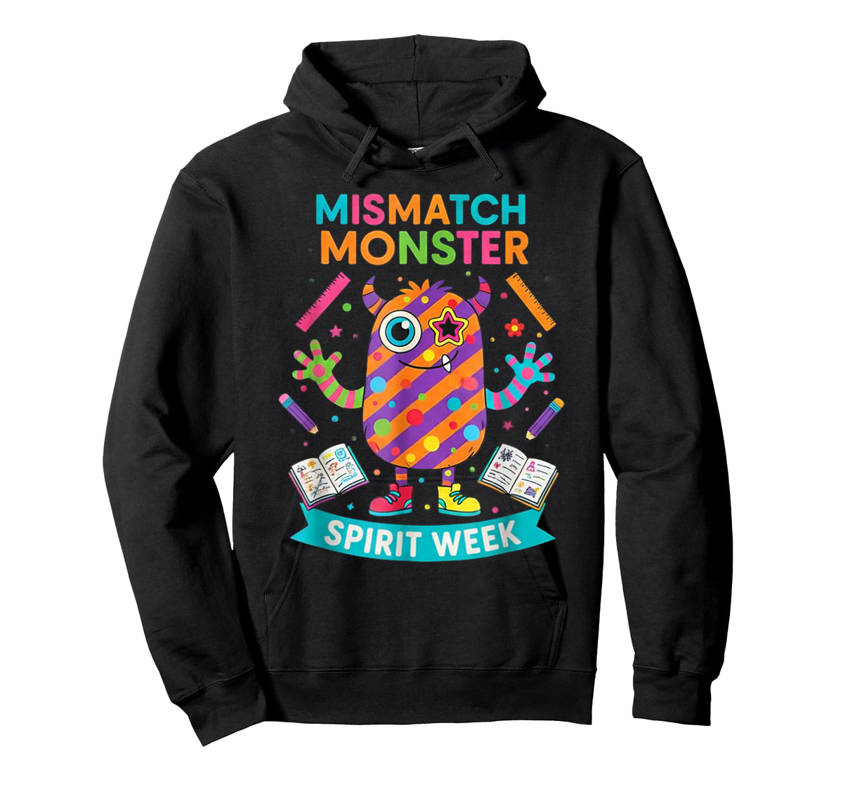 Wacky Monster Autumn Spirit Week Mismatch Day Design T-Shirt