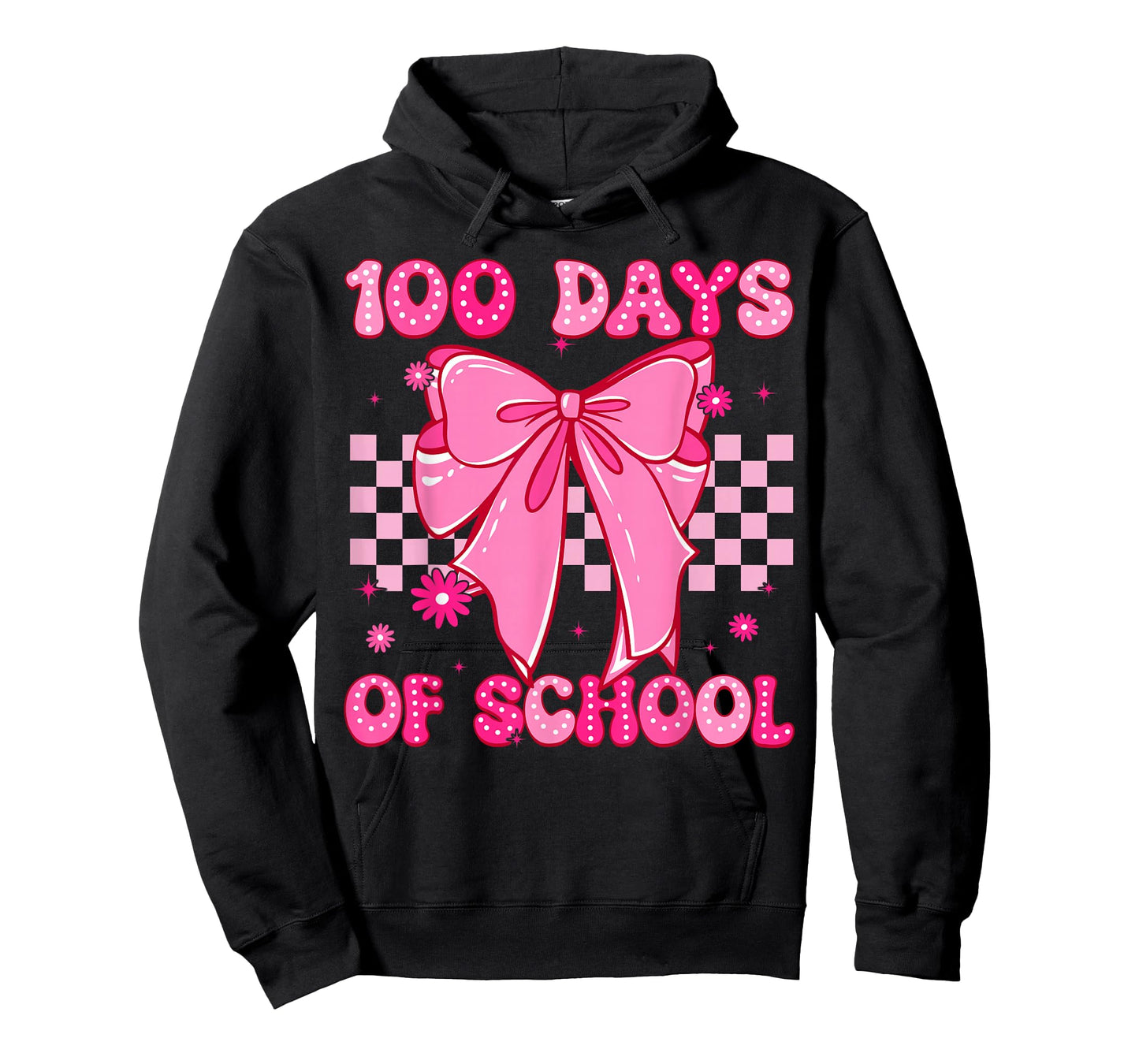 Coquette Bow 100th Day of School 100 Days Girls Women Kids T-Shirt