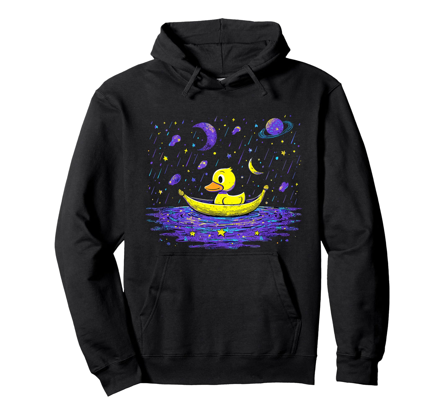 Colorful Duck Moon Adventure in Galaxy T-Shirt