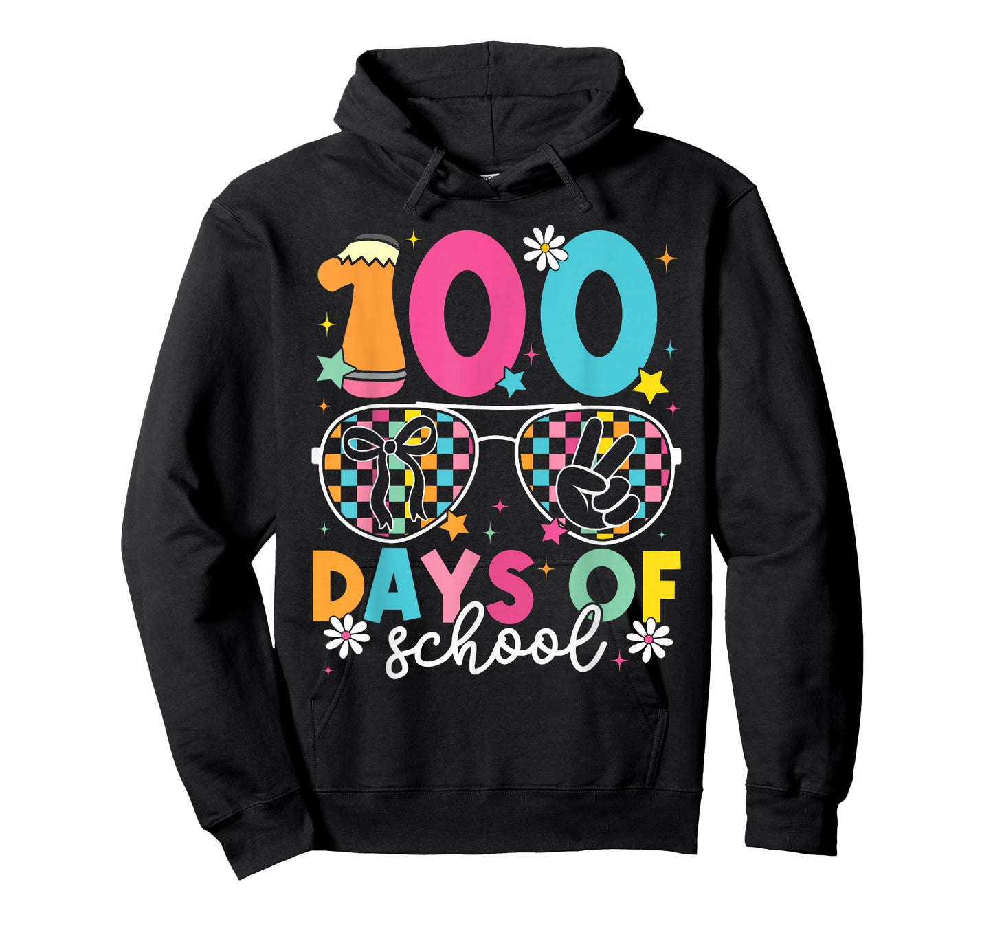 100th Day of School Sunglasses Coquette Bow 100 Days Girls T-Shirt
