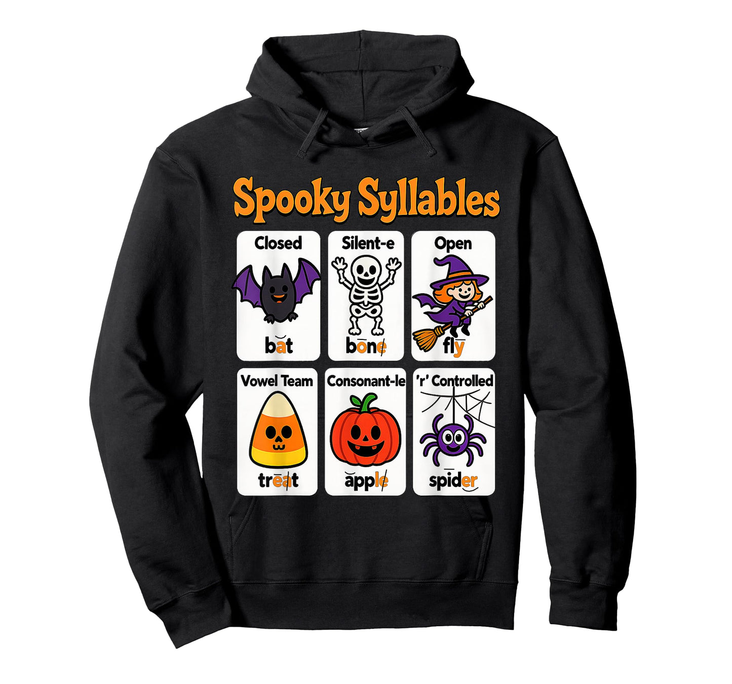 Spooky Syllables Teacher Outfit Halloween Classroom Learning T-Shirt