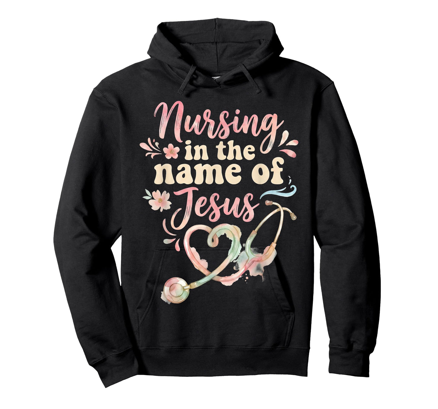 Nursing in The Name of Jesus Christian Nurse T-Shirt