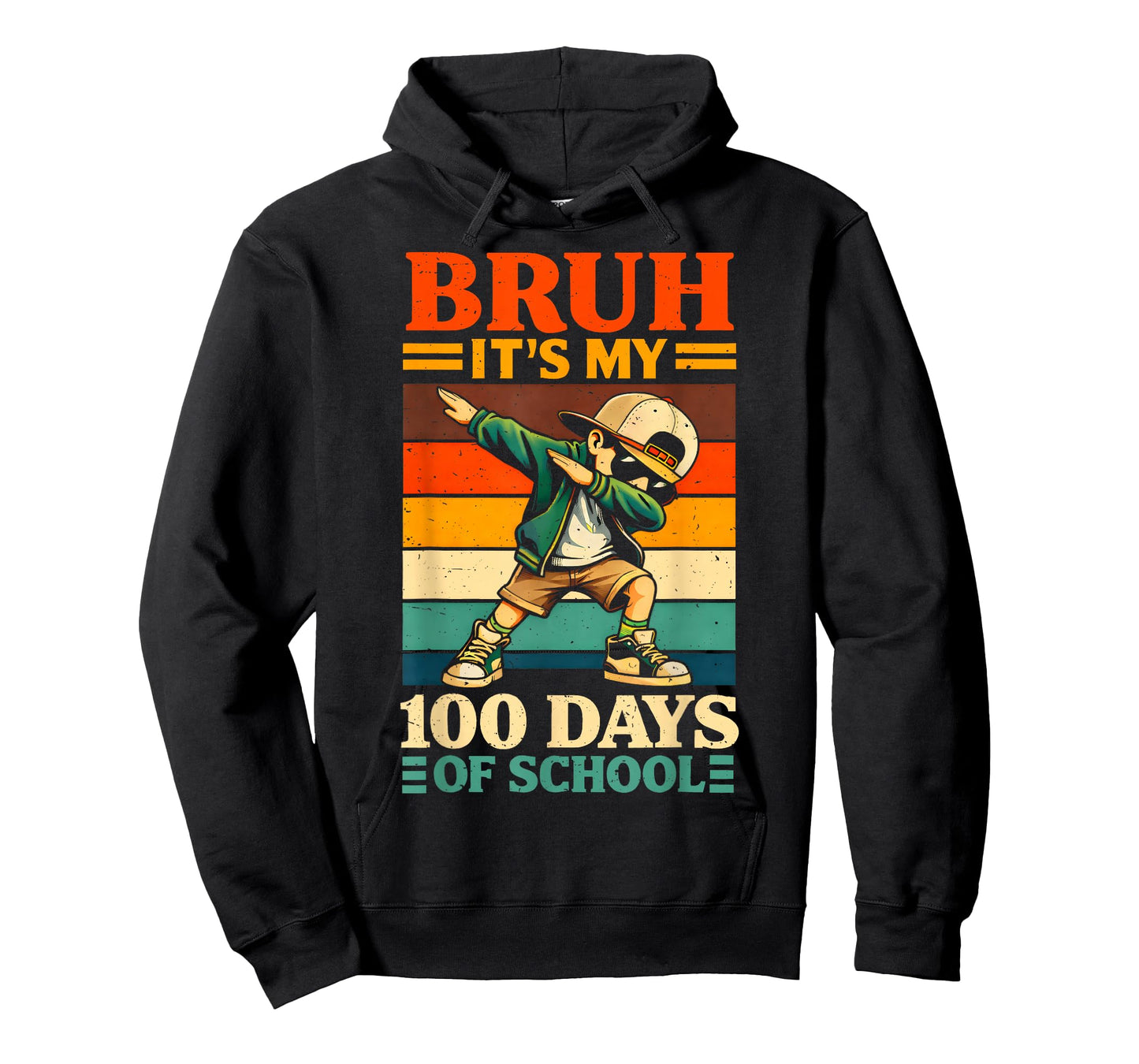 Bruh Its My 100 Days of School Dabbing Boy Men Kid T-Shirt