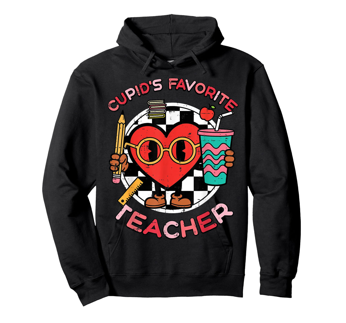 Valentines Day Cupids Favorite Teacher Funny Heart Women Men T-Shirt