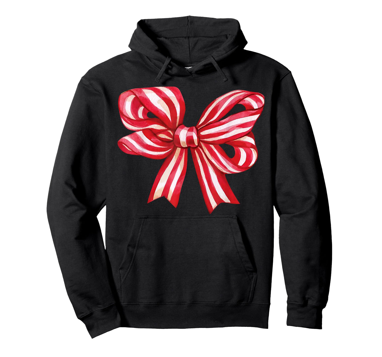 Candy Cane Coquette Bow Red White Xmas Holiday Christmas T-Shirt