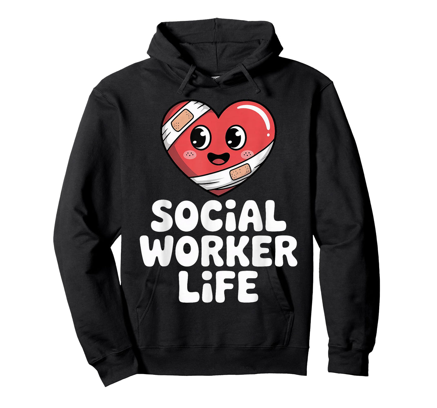 Social Worker Life Heart Character Caring Graphic T-Shirt