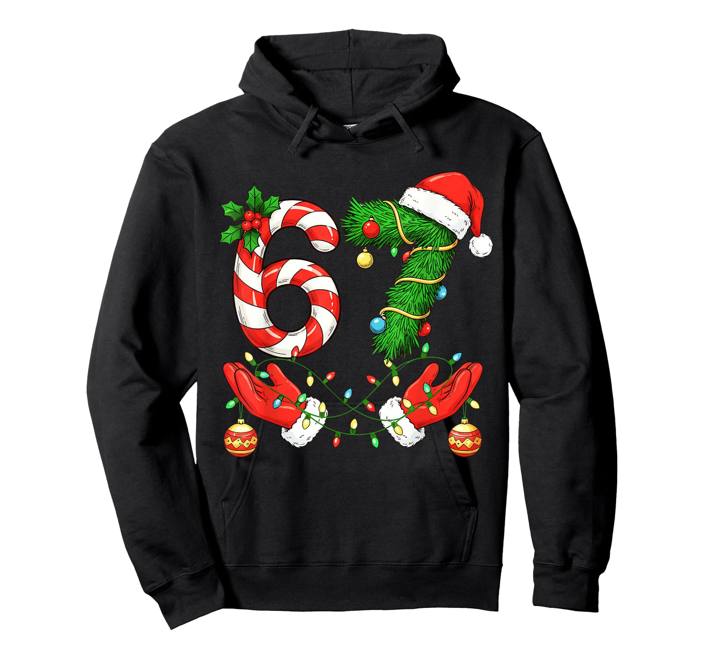 Trending Six Seven Meme Christmas 67 Santa Funny Christmas T-Shirt