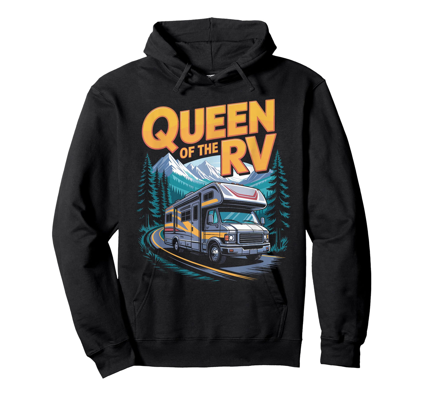 Queen of The RV Outdoor Mountain Road Trips Van Motorhome RV T-Shirt