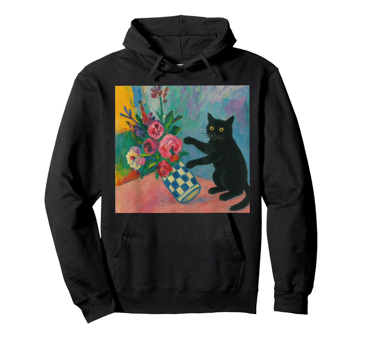 Funny Cat Matisse Black Cat Art Kitty Lover Men Women T-Shirt