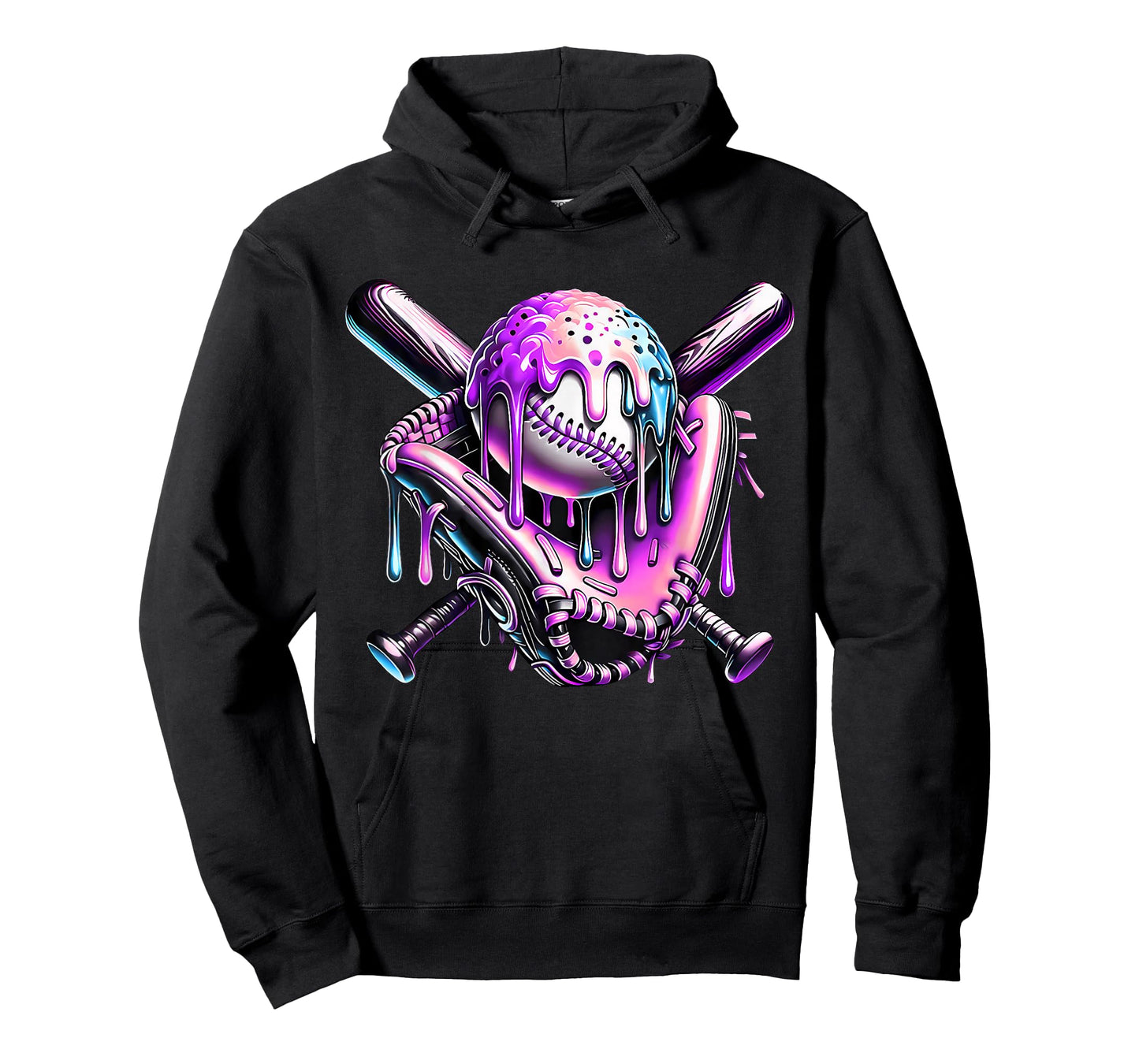 Baseball Drip Purple Glove Respect The Drip Youth Boys Girls T-Shirt