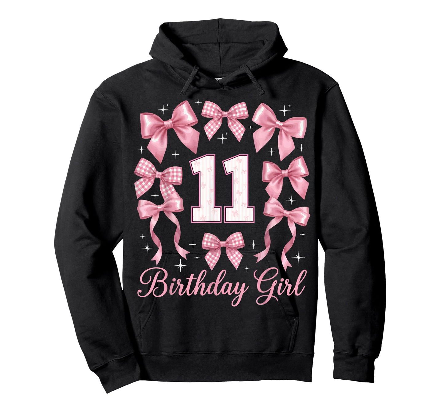 11th Birthday Shirt for Girls Coquette Bow 11 Year Old T-Shirt