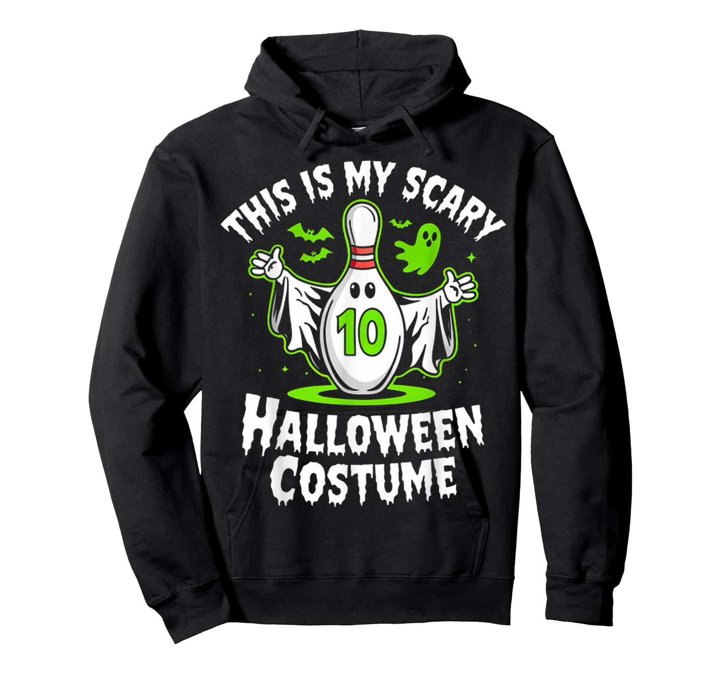 Funny Ghost Bowling League Team Halloween Humor Design T-Shirt