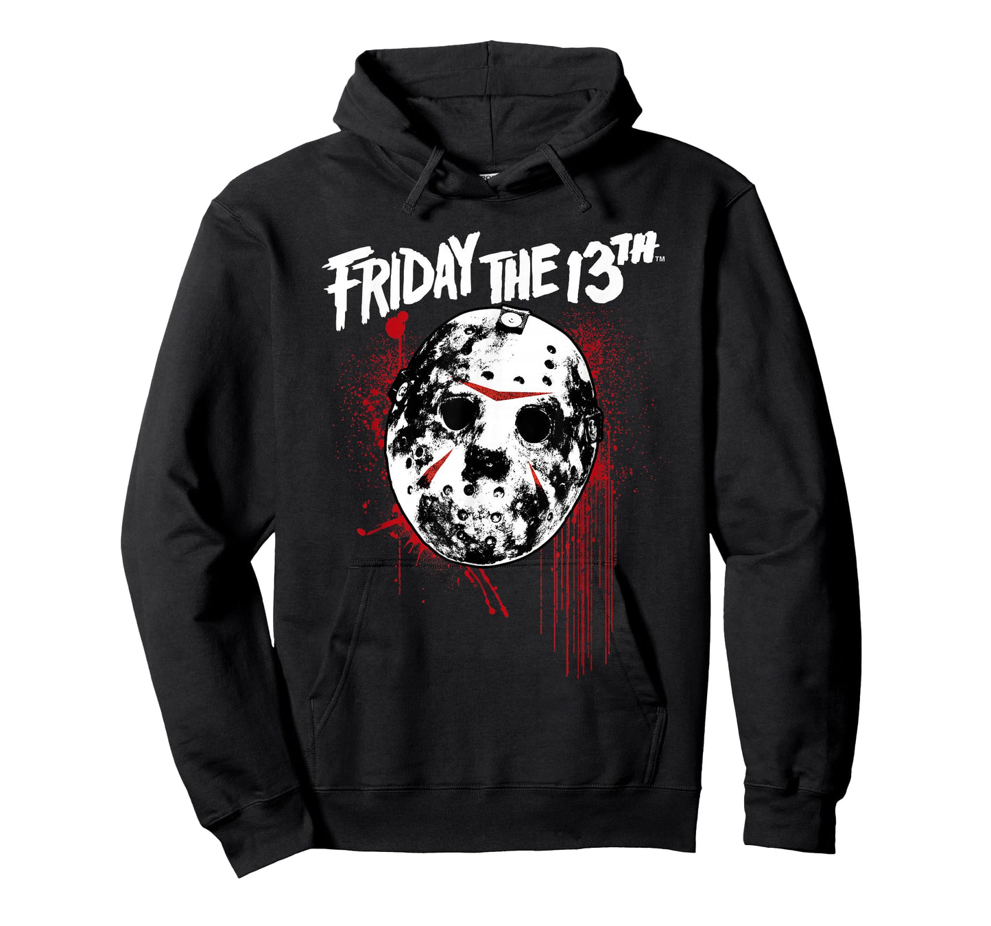 Friday The 13th Jason Mask with Blood Splatter Horror Movie T-Shirt