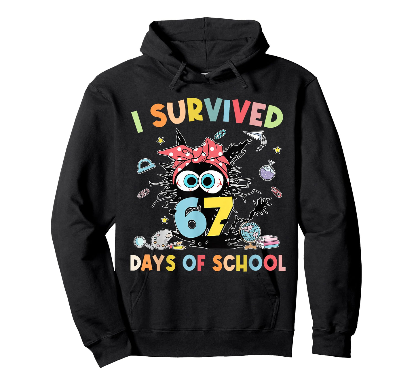 I Survived 67 Days of School Funny 67 Teachers Students Meme T-Shirt