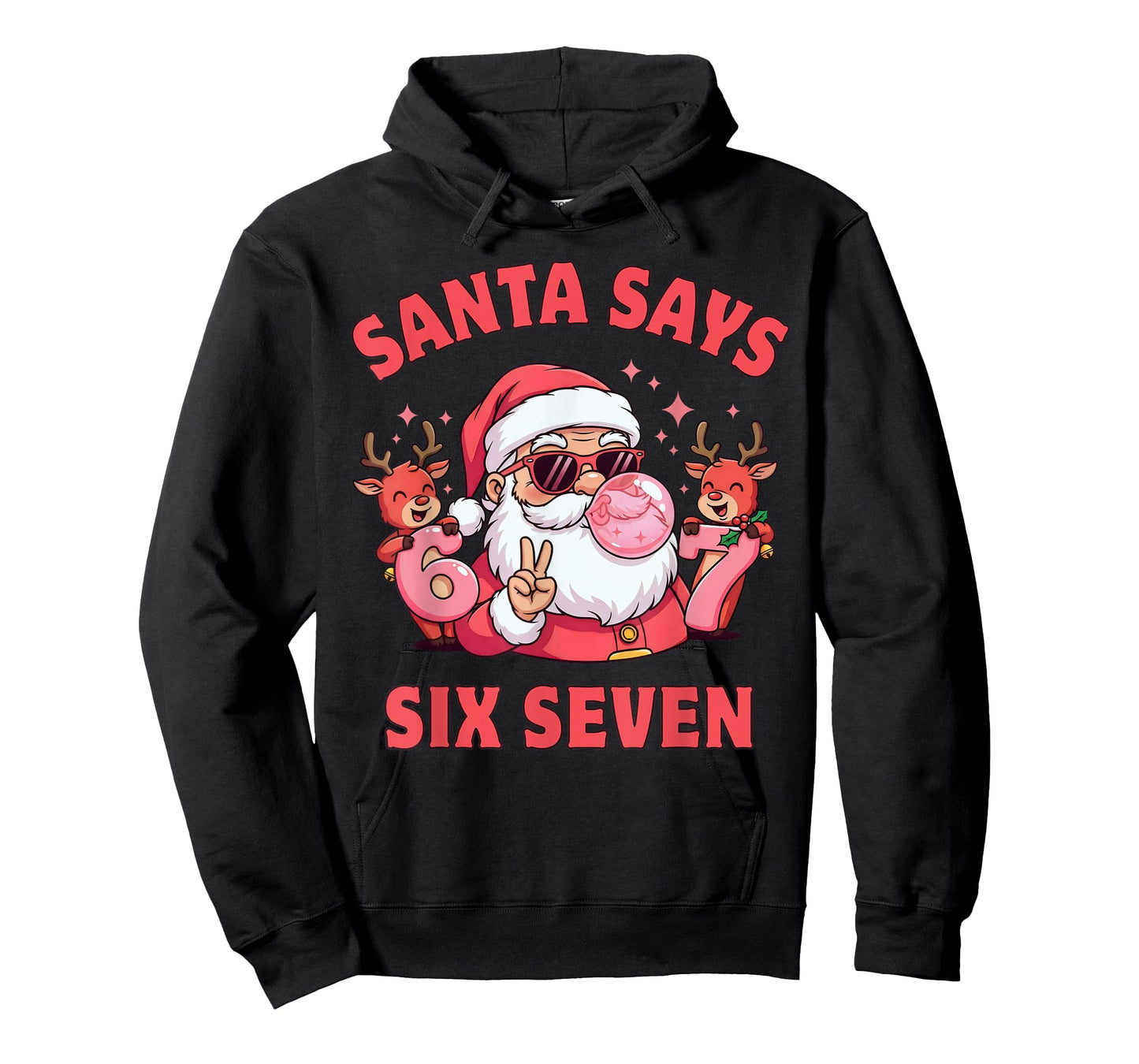 Santa Says 67 Funny Six Seven Xmas Meme Kids 6 7 Christmas T-Shirt