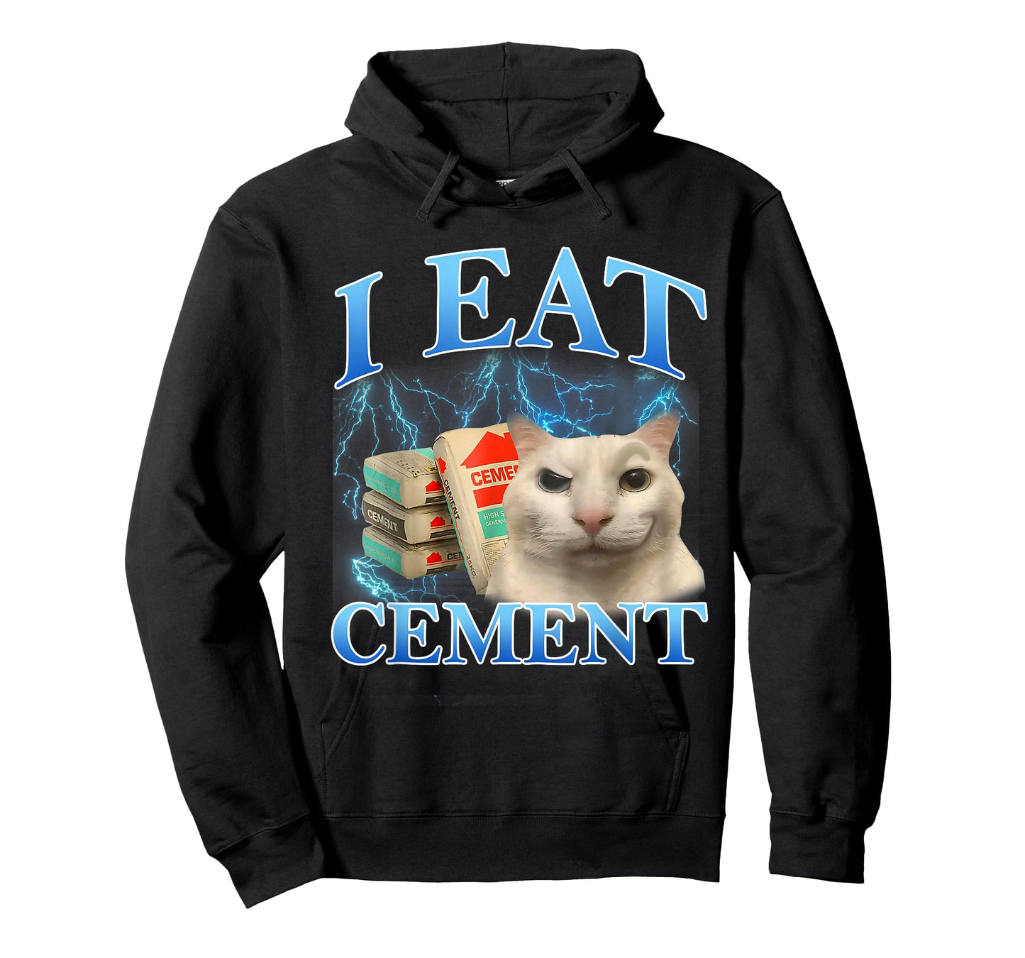 I Eat Cement Funny Cat Meme Men Women Cat Lover Humor T-Shirt