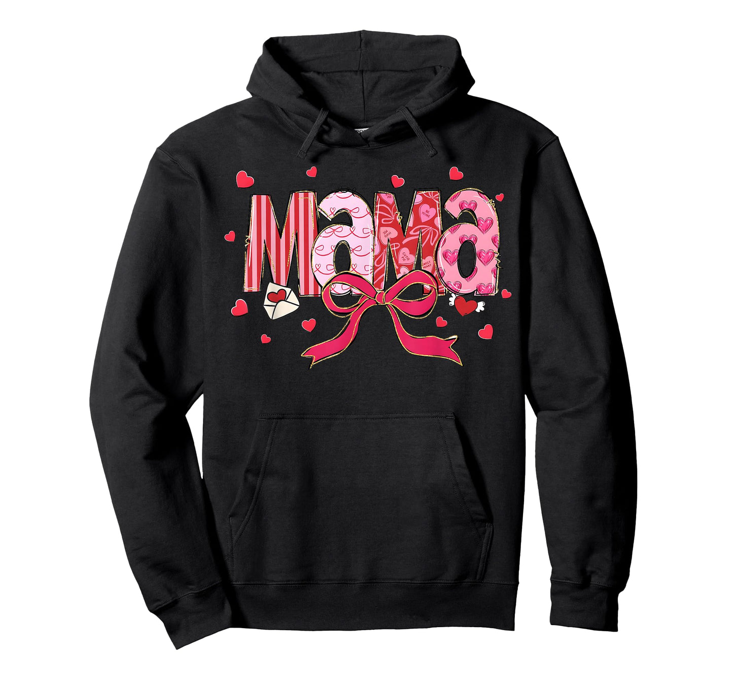 Valentine Mama Coquette Pink Bow Floral Mom Women Girl T-Shirt