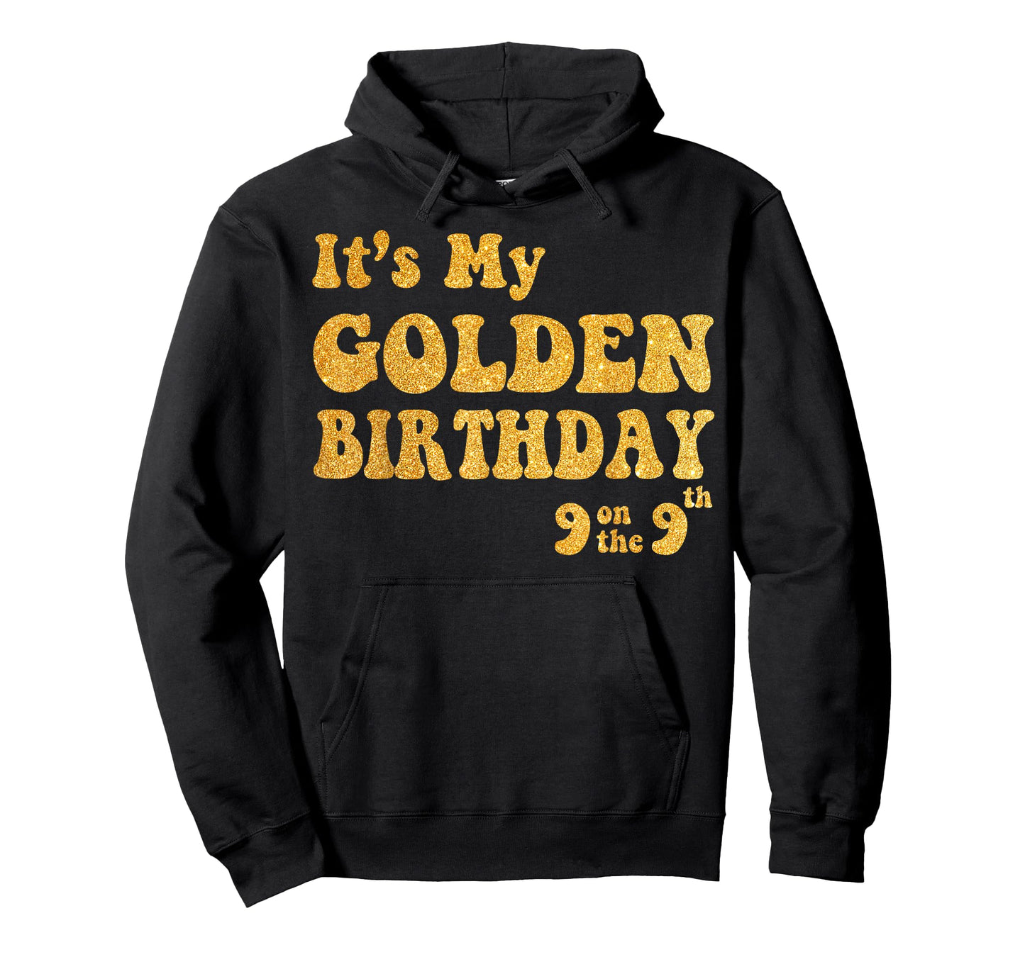 It's My 9th Golden Birthday 9 Year Old Bday Kids Groovy T-Shirt