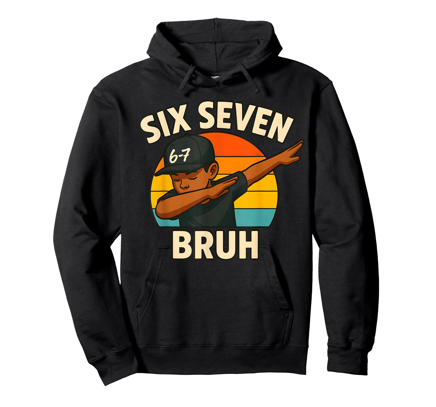 67 Bruh Dabbing Black Boy Funny Six Seven Meme Kids 6-7 T-Shirt