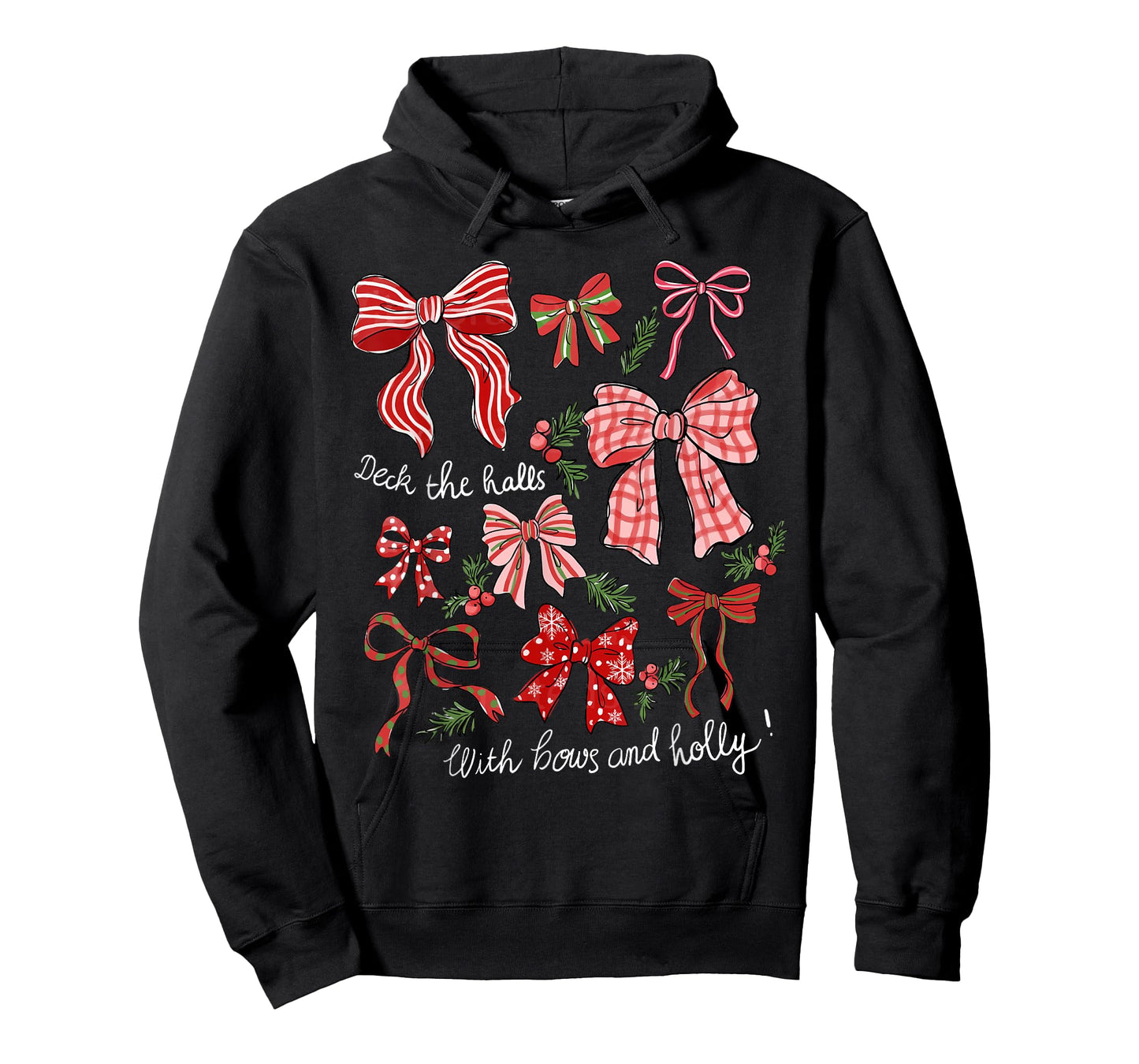 Deck The Halls with Bows & Holly Merry Christmas Holiday T-Shirt