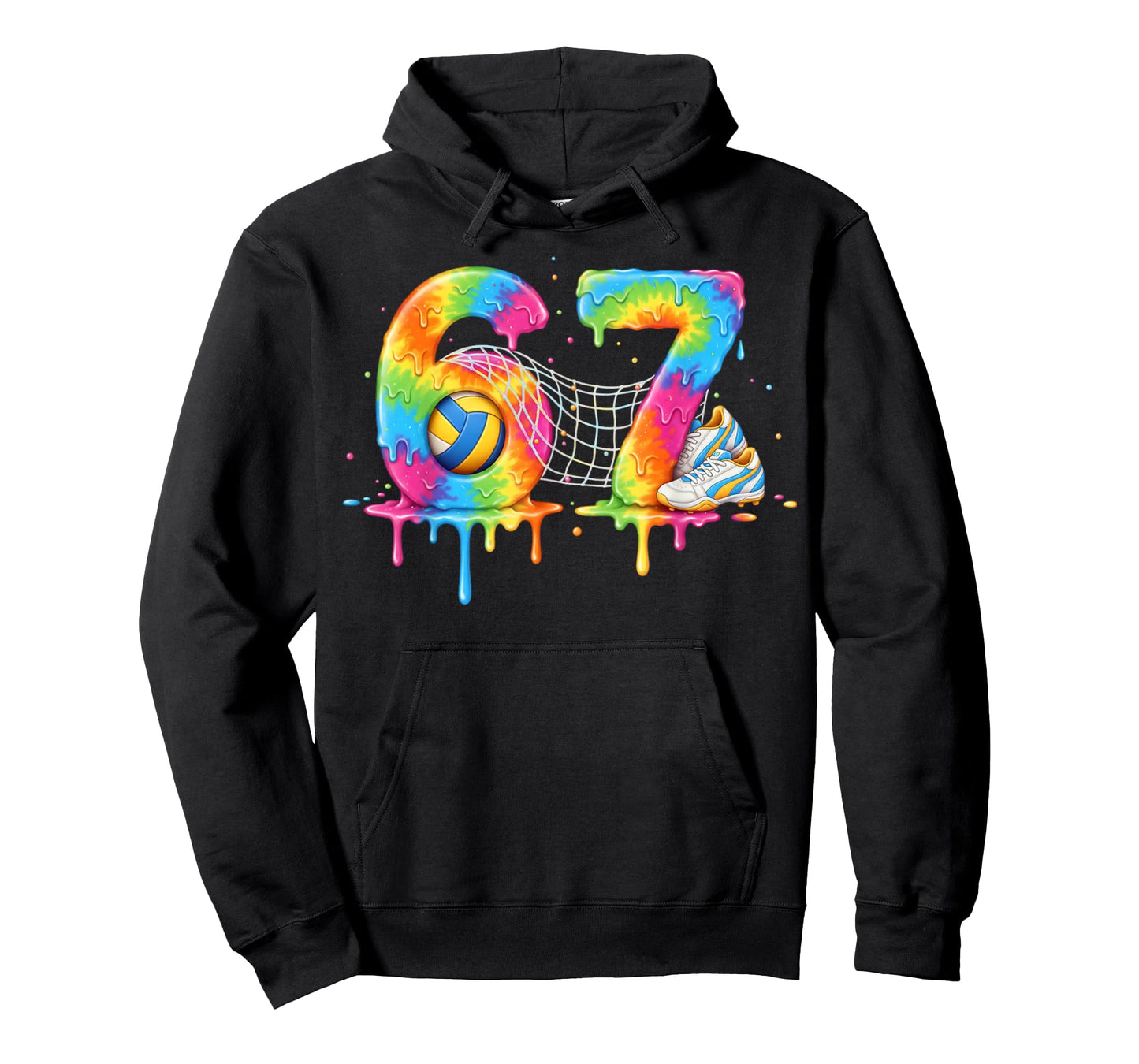 Kids Meme 67 Six 6 Seven 7 Icecream Drip Volleyball Net Shoe T-Shirt