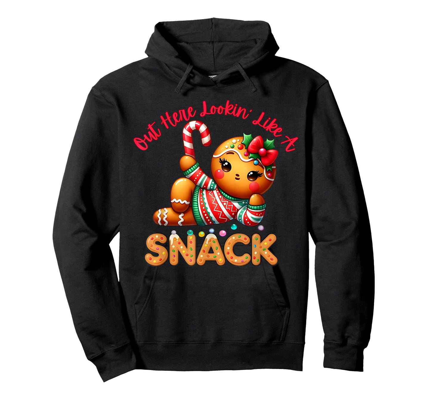 Out here Lookin' Like a Snack Funny Gingerbread Xmas T-Shirt