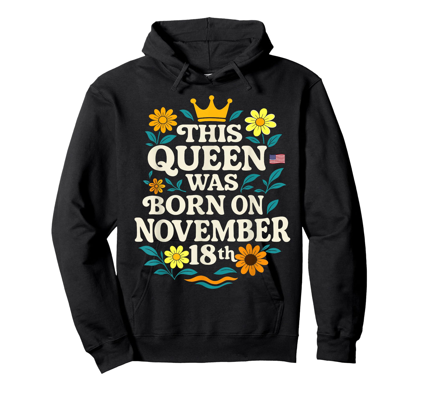 18th Birthday Flower 2007 This Queen was Born on November T-Shirt