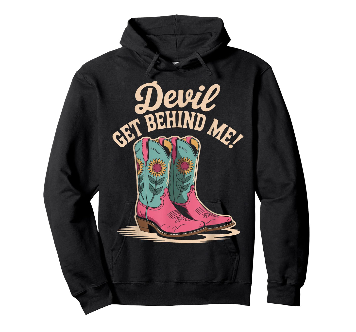 Devil Get Behind Me Cowboy Boots Western T-Shirt