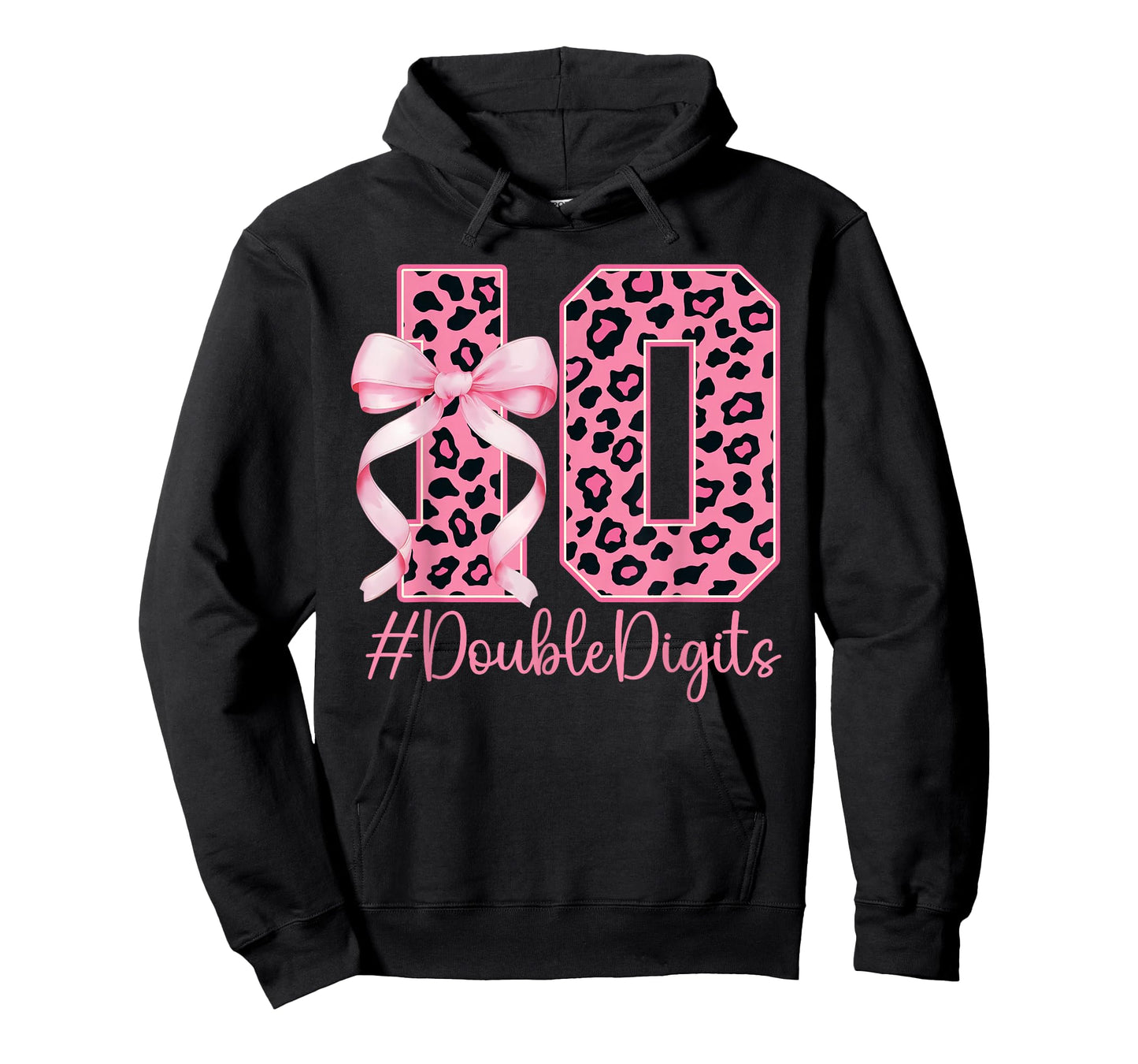 10th Birthday Girl Pink Leopard Coquette Bow 10 Year Old T-Shirt