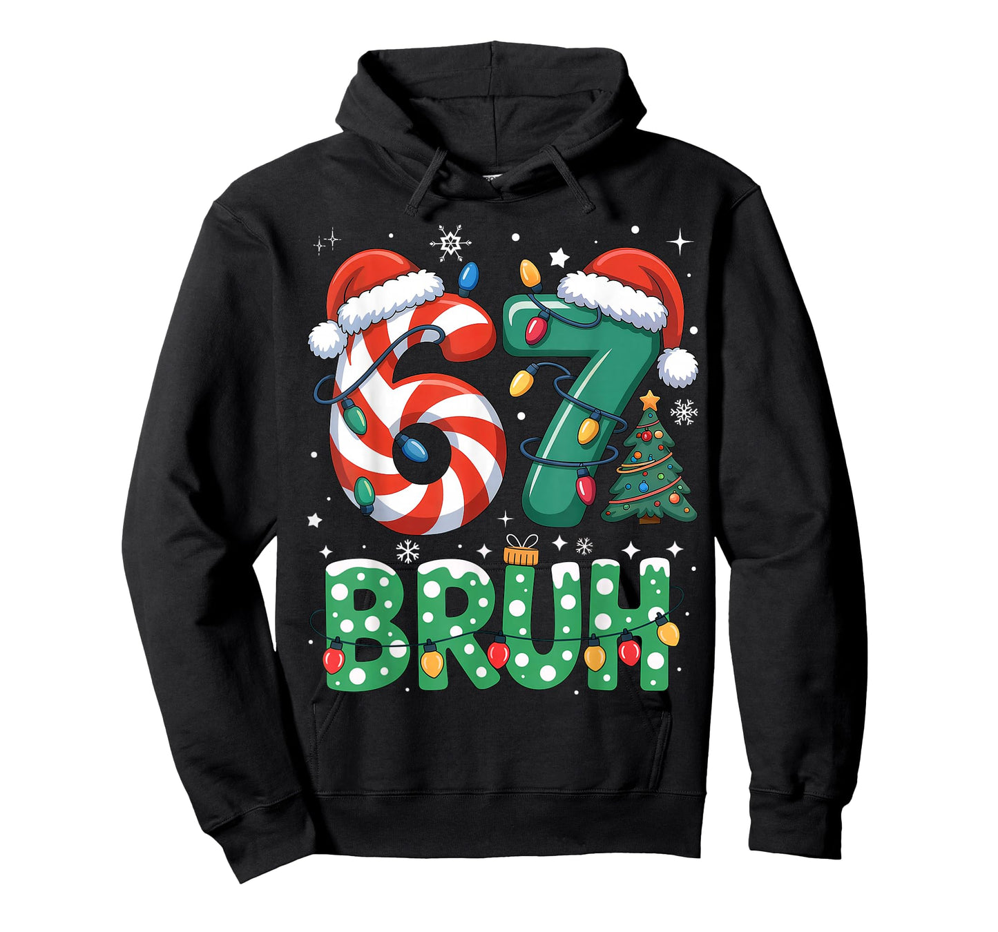 Bruh 67 Six Seven 6 7 Meme Christmas Funny Boy Girl Kids T-Shirt