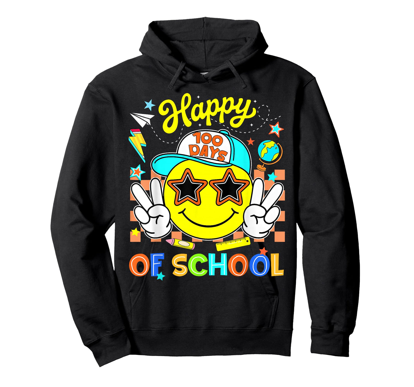 Happy 100th Day of School Smile Face Boy Teacher Sunglasses T-Shirt