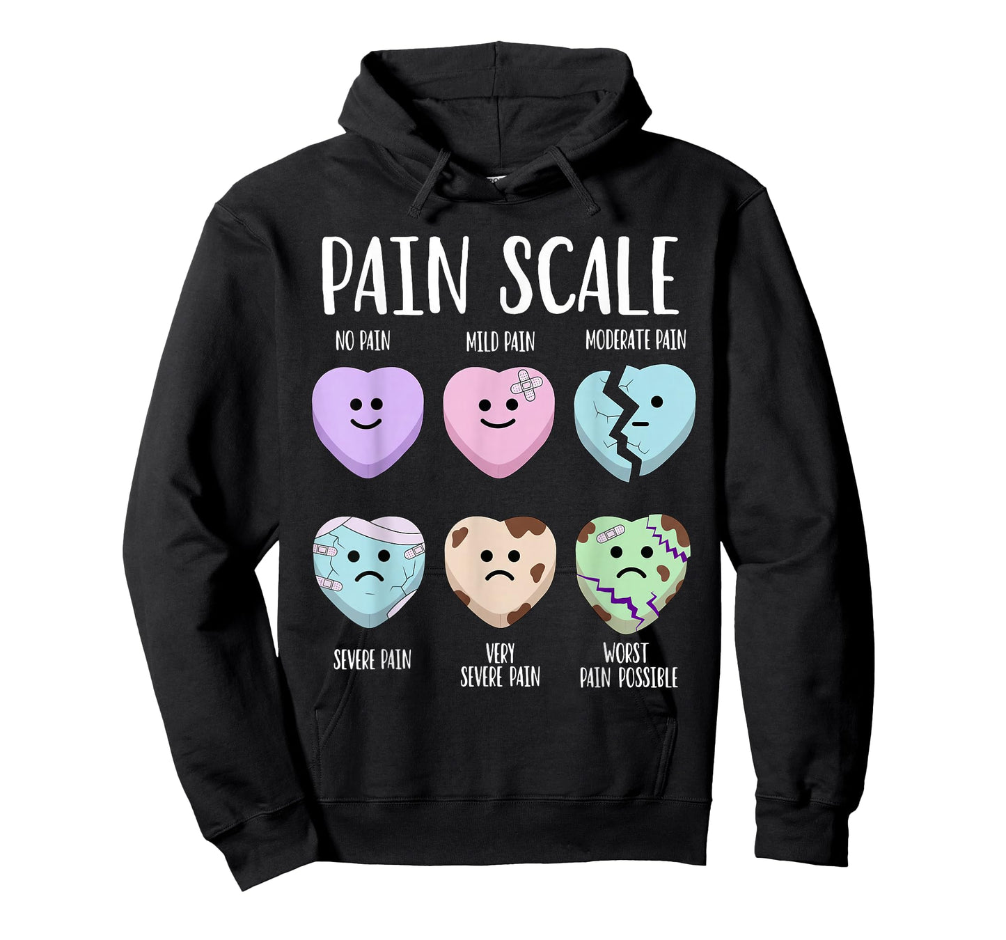 Pain Scale Heart Pain Assessment Nurse Triage Valentines Day T-Shirt
