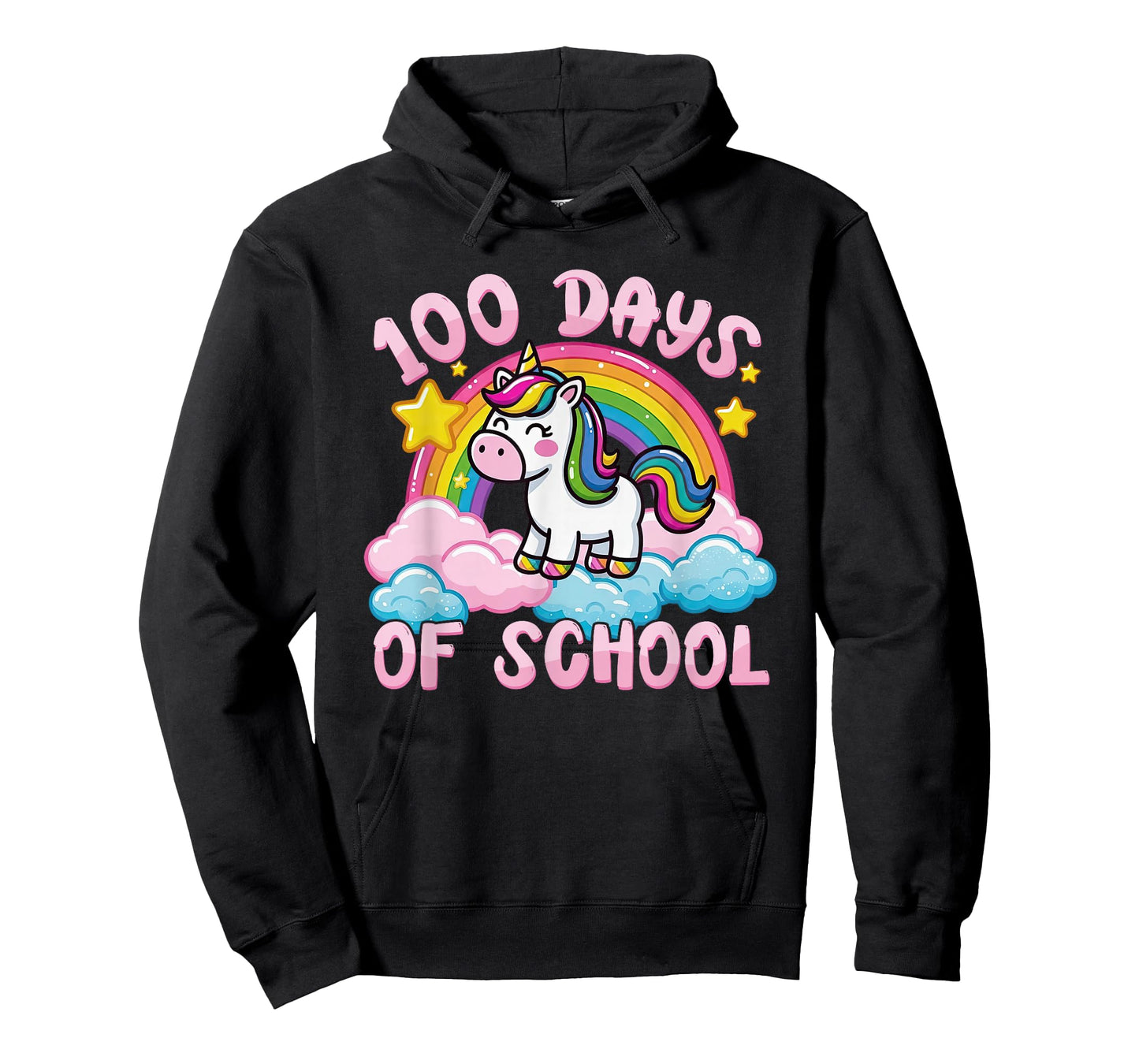100 Days of School Unicorn Rainbow 100th Day Girls Kids T-Shirt