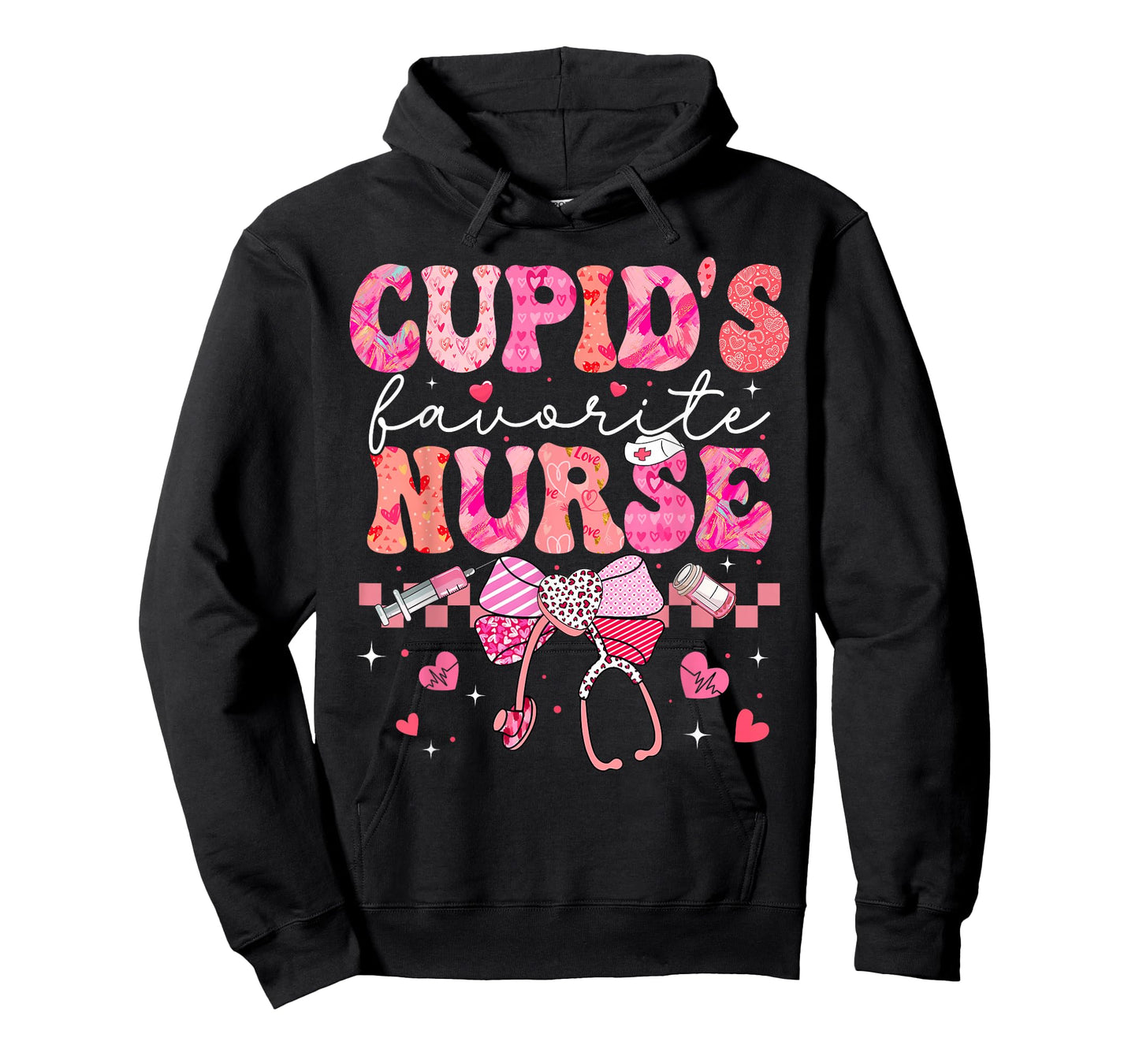 Valentines Day Cupid’s Favorite Nurse Heart Girl Women T-Shirt