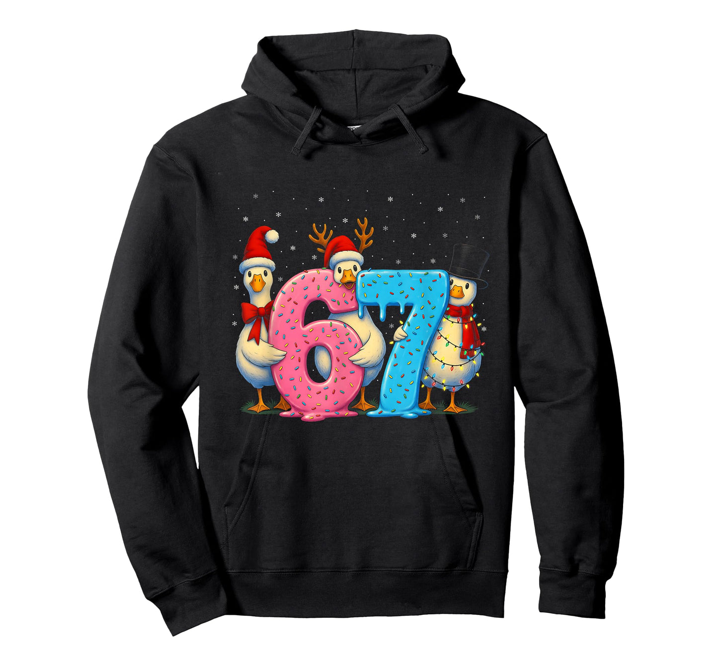 67 Ice Cream Drip Meme Funny Six Seven Goose Christmas T-Shirt