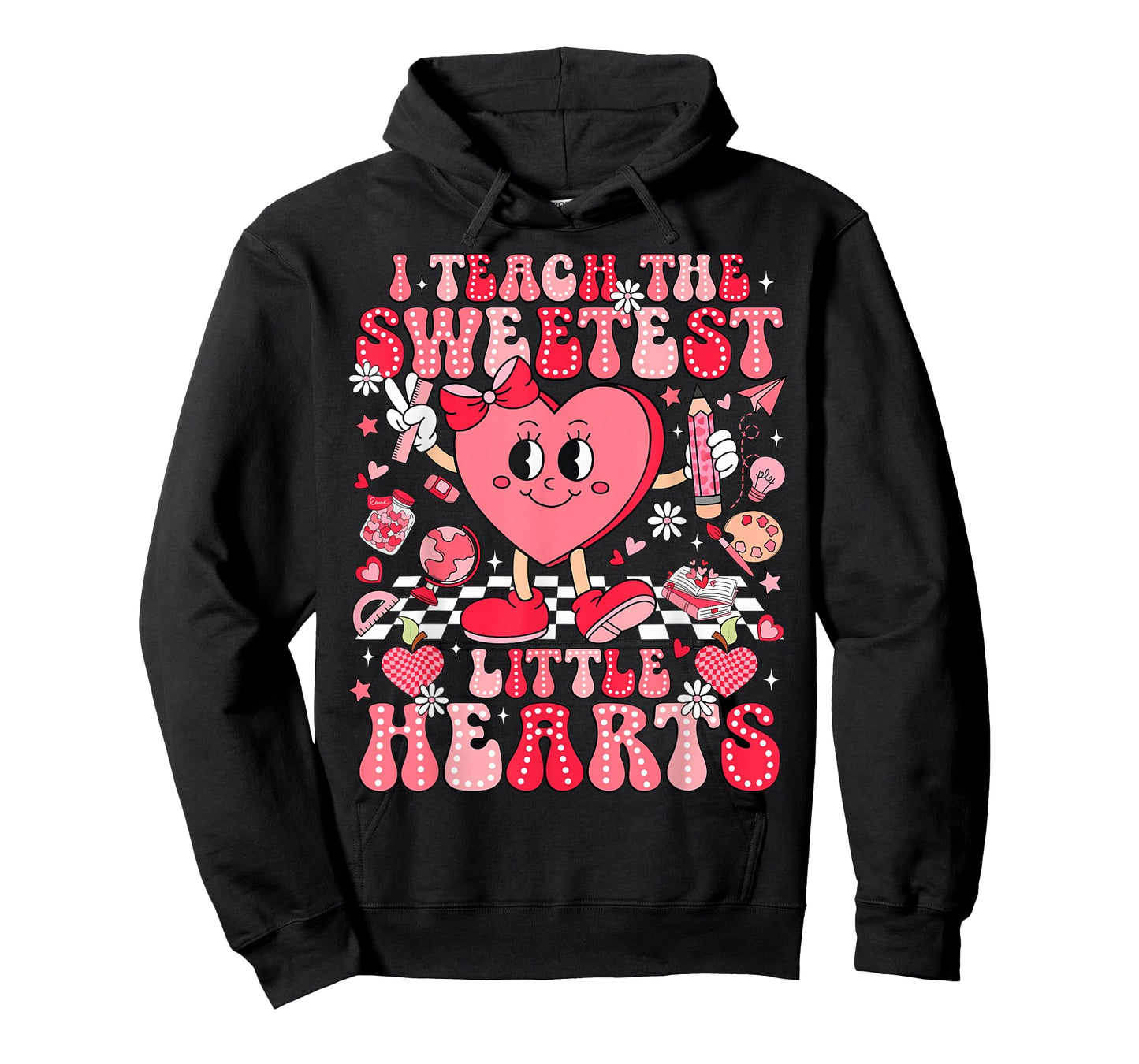 I Teach The Sweetest Little Heart Teacher Valentine Girl Kid T-Shirt