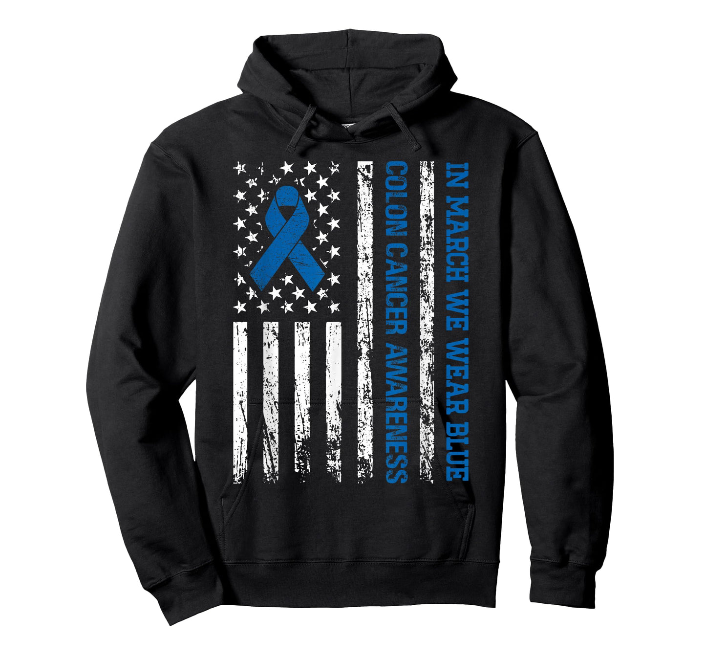 in March We Wear Blue Colon Cancer Awarness Month T-Shirt