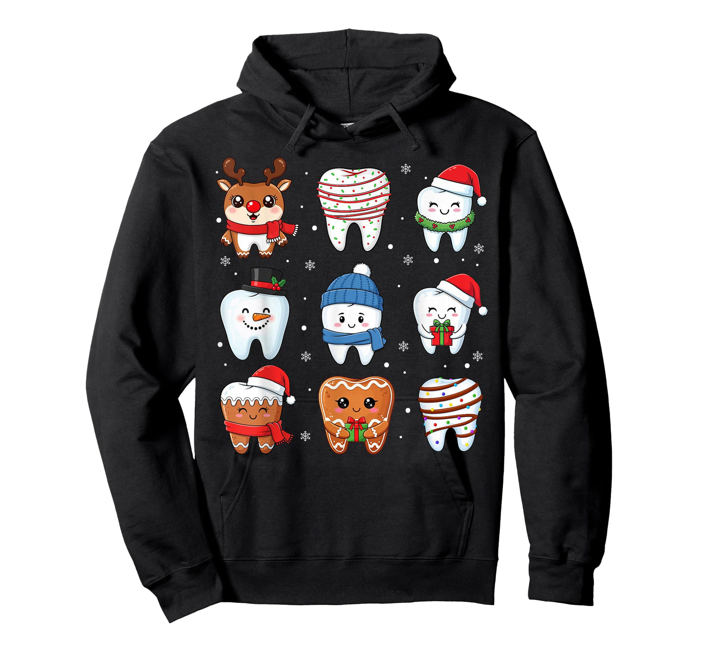 Funny Dental Christmas Teeth Cute Xmas Dentist Squad Crew T-Shirt