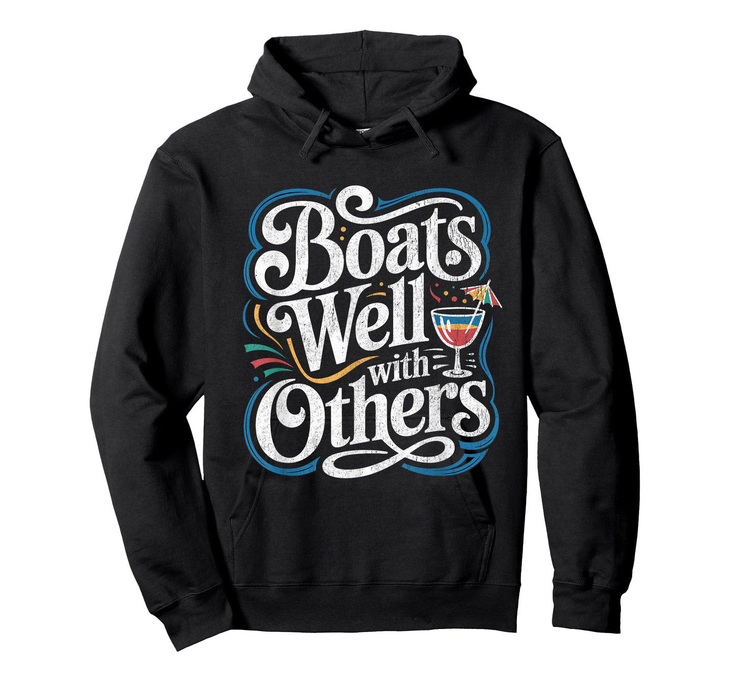 Boats Well with Others Funny Boating Captain Design T-Shirt