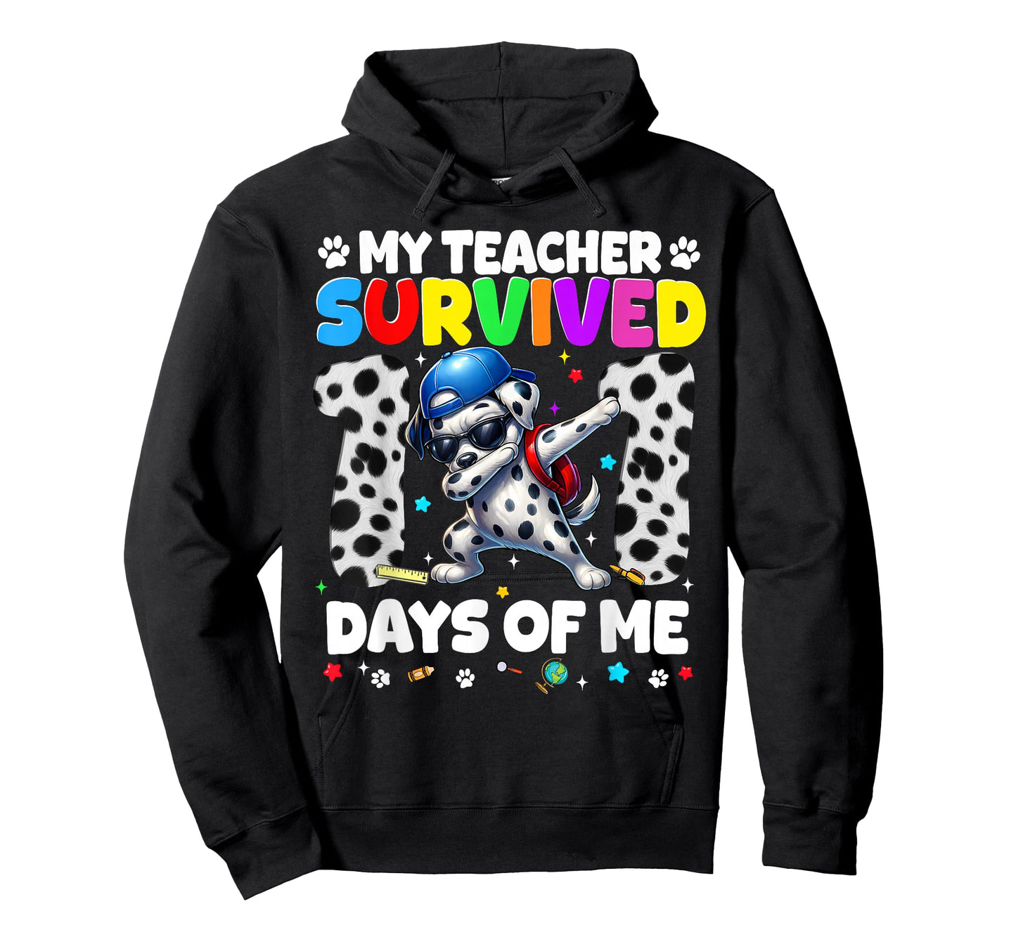 My Teacher Survived 101 Day of Me Dabbing Dog 100th Day Boy T-Shirt
