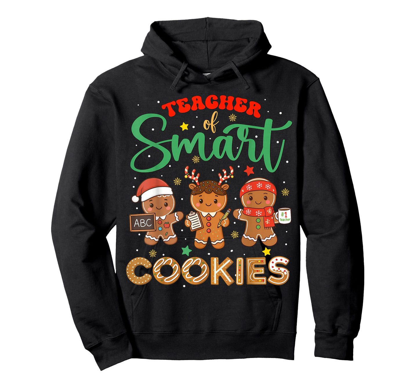 Teacher of Smart Cookies Funny Gingerbread Christmas Teacher T-Shirt