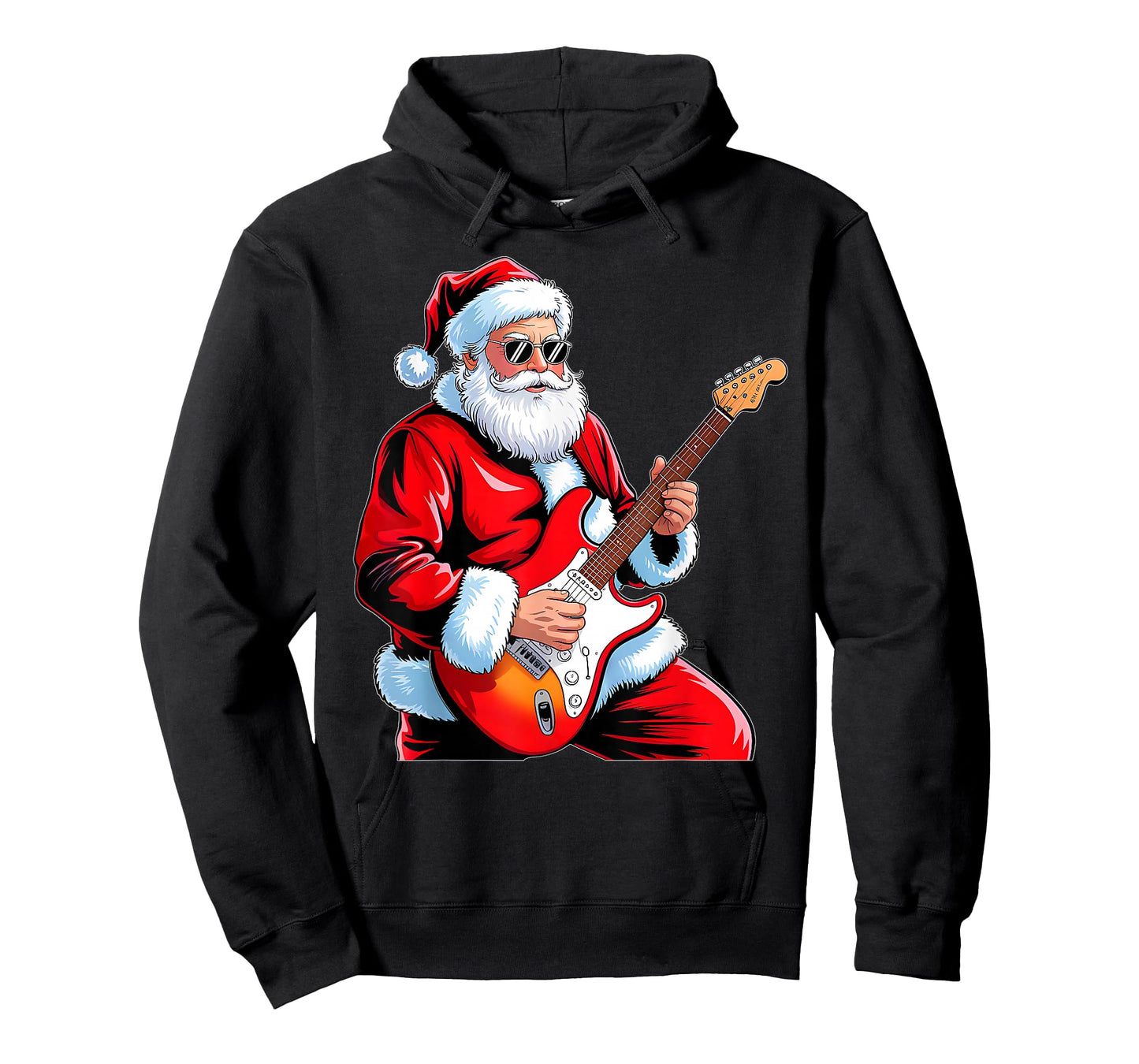 Rock Guitar Santa Claus Playing Guitar Christmas Men Boys T-Shirt
